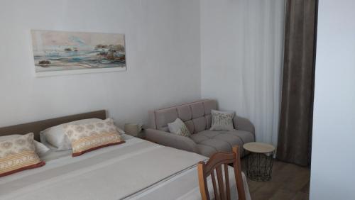 a living room with a bed and a couch at Apartment Tacoma in Vrsar