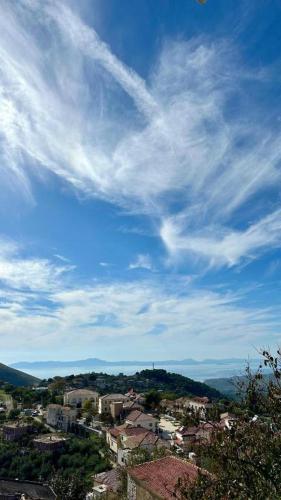 a view of a city under a cloudy sky at Villa Alois in Konispol