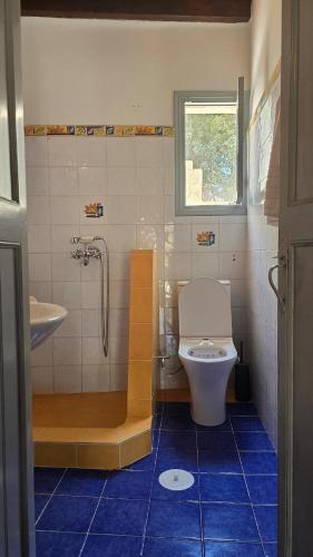a bathroom with a toilet and a sink at Persephone's Home in Skala