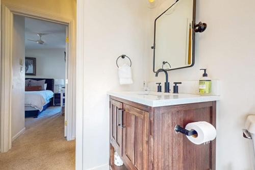 a bathroom with a sink and a mirror at East Vail Escape in Vail
