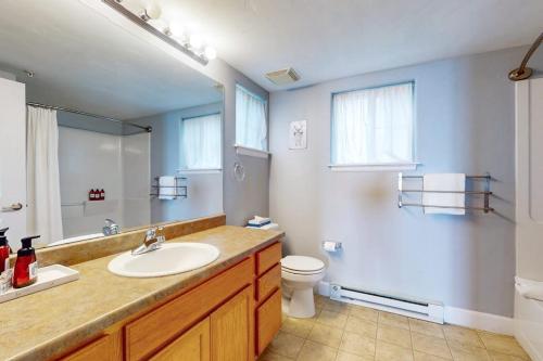 a bathroom with a sink and a toilet at First Tracks 4202 in Steamboat Springs