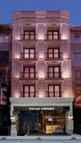 a building with a hotel kindled at Nanda Hotel in Istanbul