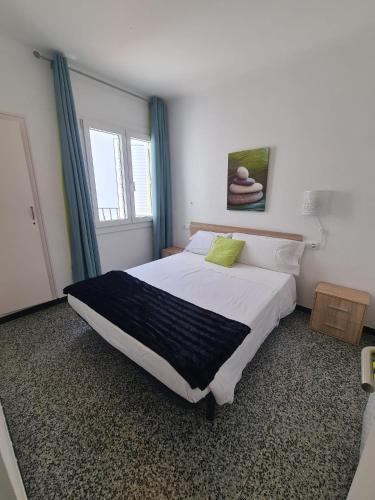 a bedroom with a large bed in a room at Apartament Santa Margarida in Roses