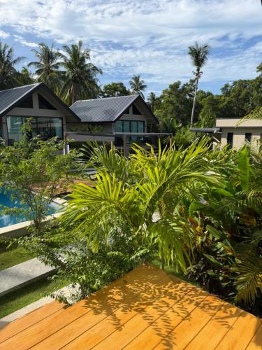 a view of a house from the garden at Good Mood Bungalows in Ko Phangan