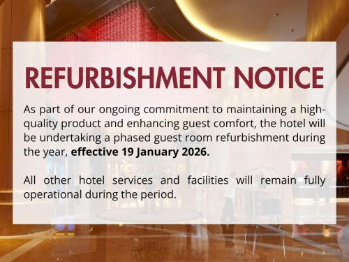 ein Schild mit der Aufschrift "Wiederaufhebungsverbot" in einem Gebäude in der Unterkunft One World Hotel in Petaling Jaya