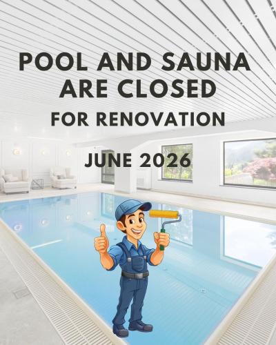 a recruitment poster for a pool and swimmer are closed for removal at Villa Chou Chou in Steinhaus am Semmering