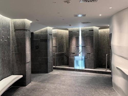a bathroom with a fountain in a building at Hotel Hochschober in Turracher Hohe