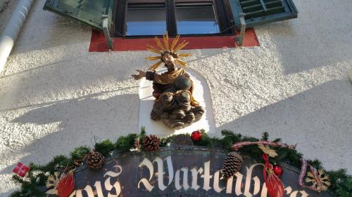 a christmas decoration on the floor of a building at Haus Wartenberg in Salzburg