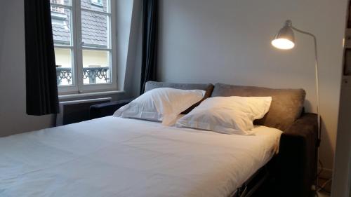 Voodi või voodid majutusasutuse Les appartements Place de la Cathédrale toas