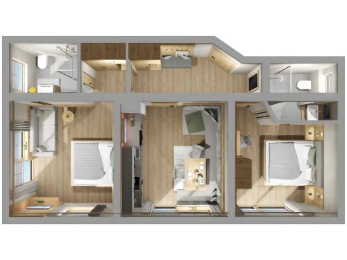 a rendering of a floor plan of a house at Haus Kropfa in Hippach