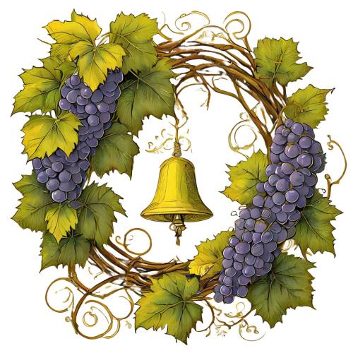 a wreath of grapes with a bell at Casa delle Campane in Scala