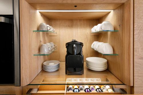 Chalet Hohe Welt - luxury apartmentsにあるコーヒーまたはお茶