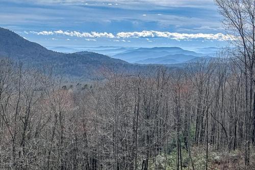 a view of a forest with trees and mountains at Merrywoode in Lake Toxaway