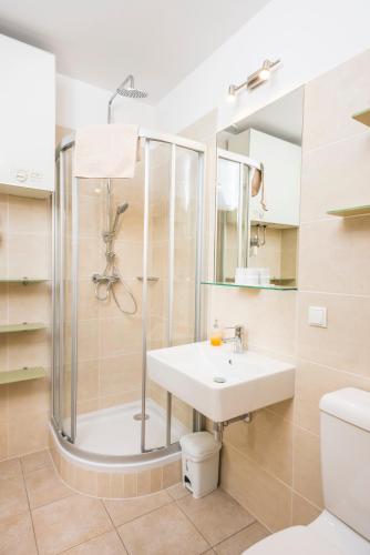 Koupelna v ubytování Appartements Ferchergasse
