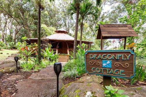 a sign in front of a gazebo at Hawaiian Dream Temple in Kaupakulua