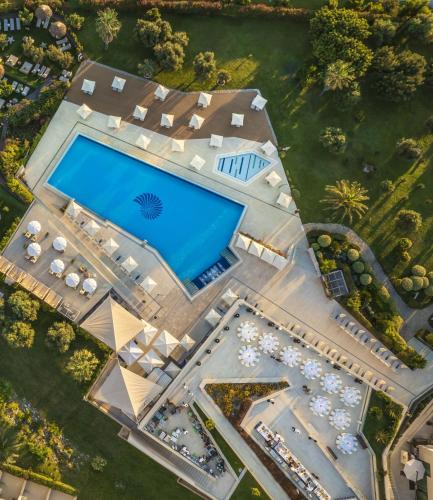 an overhead view of a swimming pool at a resort at Valamar Lacroma Hotel in Dubrovnik