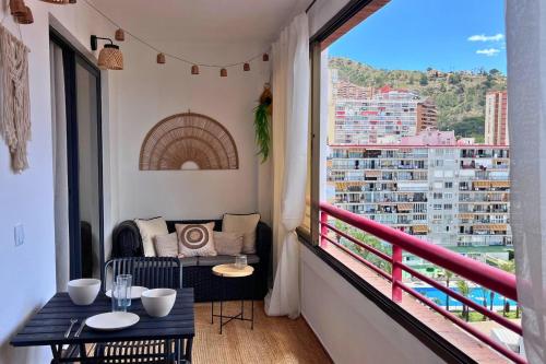 Apartment with panoramic views a swimming pool and a nearby beach