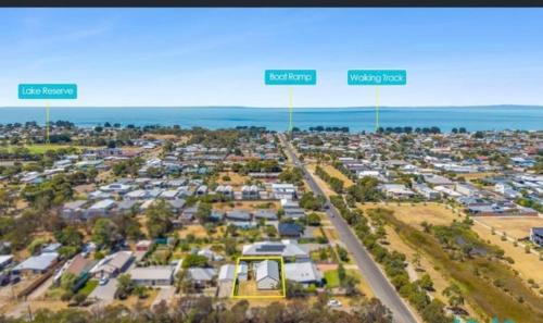 an aerial view of a suburb with condos at Timber and Tide in Saint Leonards