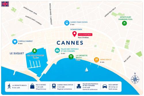 Hoche Cannes Centre "Palais - Croisette - Beach"