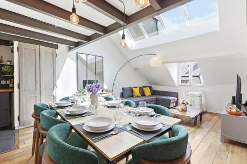 Bright 2BR Flat with Mezzanine in Central Paris