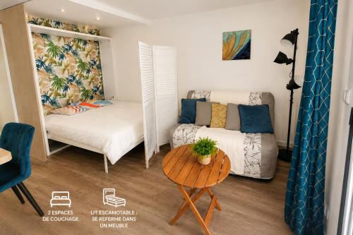 Studio Cosy avec Jardin Privé À 50m de la mer