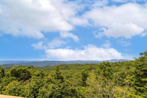 a view of the mountains from a house at Pinecone Manor Beech Mountain in Beech Mountain
