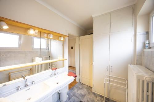 a bathroom with a sink and a mirror at Maison Bellevue in Brunstatt