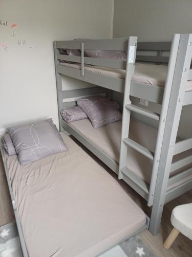 a room with two bunk beds and a bed at VILLE au VERT in Verdun-sur-Meuse