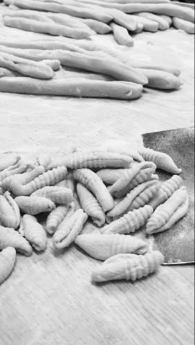 a pile of uncooked sausage on the ground at La Poiana in Barrea