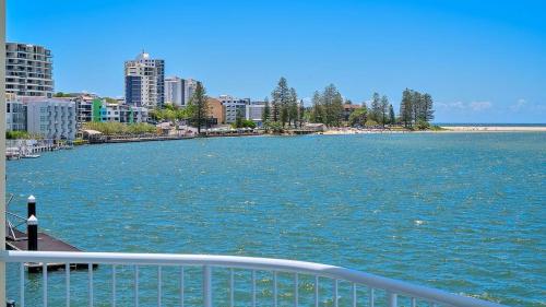 a view of a large body of water with a city at Tripcony Quays Unit 11 in Caloundra