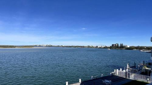 a view of a large body of water at Absolute Waterfront With Rooftop! in Caloundra