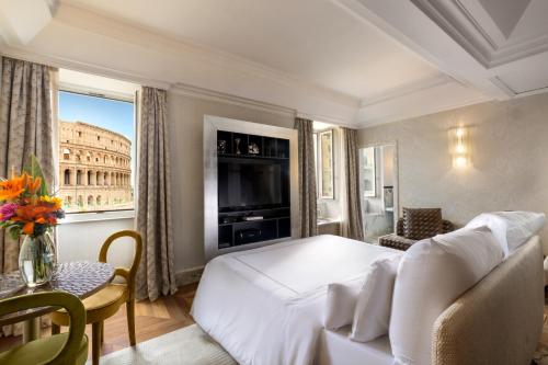 Ліжко або ліжка в номері Hotel Palazzo Manfredi – Small Luxury Hotels of the World