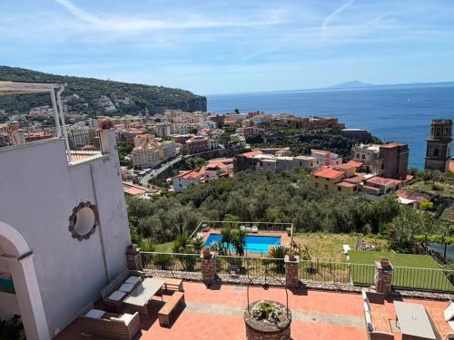 a view from the balcony of a villa at Corte Degli Ulivi Resort in Vico Equense