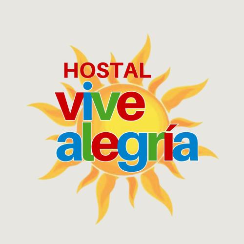 a vector illustration of the words hostel wing aergia at Vive Alegria Hostel in Puerto Vallarta