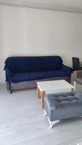 a living room with a couch and a coffee table at Olgica lux in Pojate