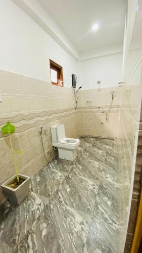 a bathroom with a toilet and a potted plant at 97 Ella in Ella