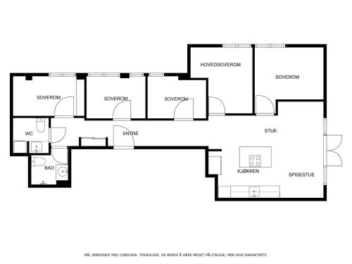 a floor plan of a house at 5BR 2Bath Frogner - Parking - Vigelandsparken in Oslo