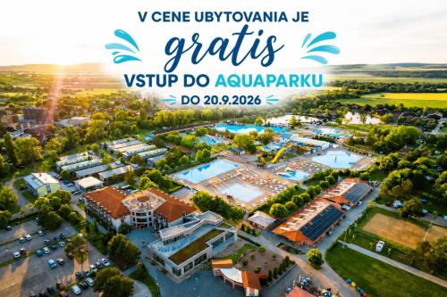 ein Bild einer Stadt mit den Worten v centre ukraine le cities visit in der Unterkunft Wellness Hotel Thermal in Štúrovo