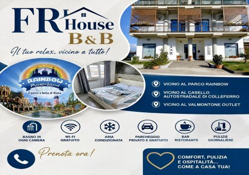 a flyer for a house bc bc real estate website at B&B FR House Affittacamere Colleferro in Colleferro