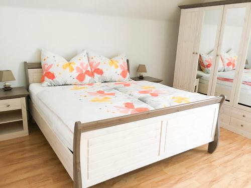 Postel nebo postele na pokoji v ubytování Ferienwohnung Lange