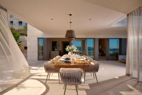 Beachfront Villa Malia near Trogir with Heated Pool & Jacuzzi