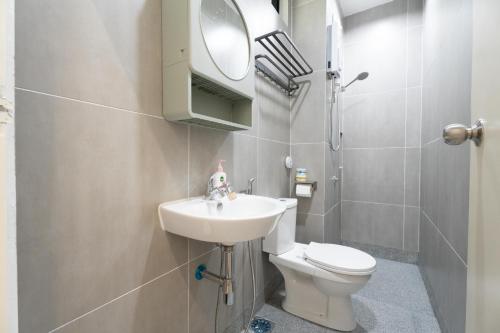 a bathroom with a sink and a toilet at Space Residency 2 bedroom 2 bathroom B59-11 in Johor Bahru