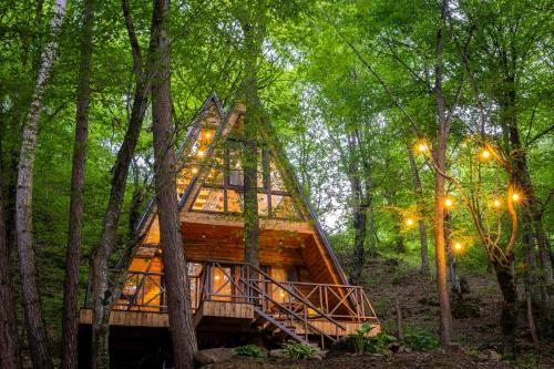 a tree house in the middle of the forest at DiliJazz Hotel & Restaurant in Dilijan
