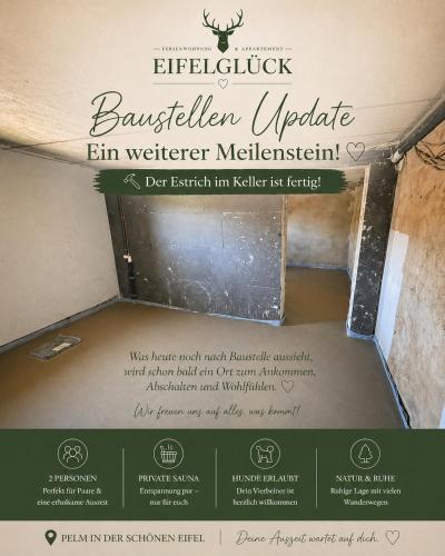 a sign for the entrance to the bathroom of a building at Ferienhaus Eifelglück in Pelm