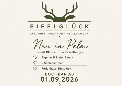 a ticket for a new in fellin event with a antlers invitation at Ferienhaus Eifelglück in Pelm
