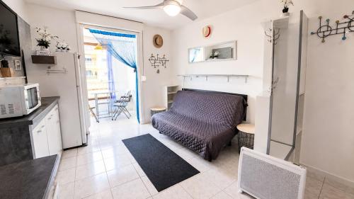 Loggia with sea view, Beach 100 m, Palm Beach Barcarès