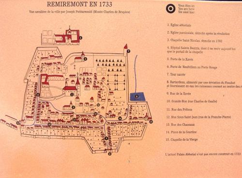 a plan of the ruins of the roman forum at Villa Moncoeur in Remiremont