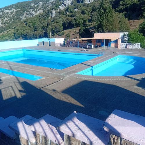 an overhead view of a swimming pool at Gite Houcine in Taza