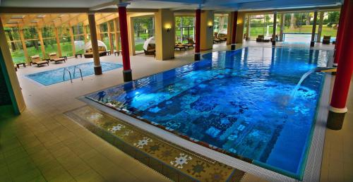 a large swimming pool in a building at Pałac Żelechów Spa & Wellness in Żelechów