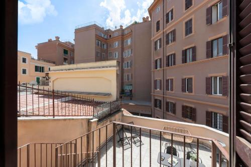 a view from the balcony of a building at Domus Fornaci in Rome